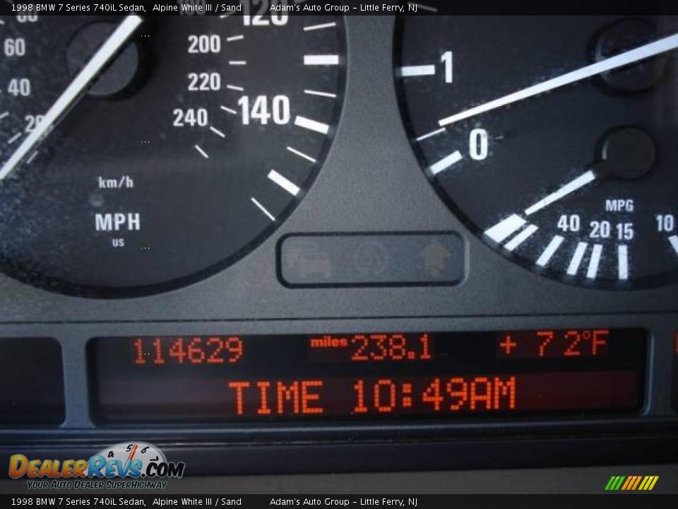 1998 BMW 7 Series 740iL Sedan Alpine White III / Sand Photo #16