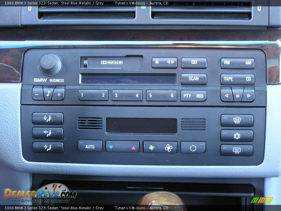 1999 BMW 3 Series 323i Sedan Steel Blue Metallic / Grey Photo #11
