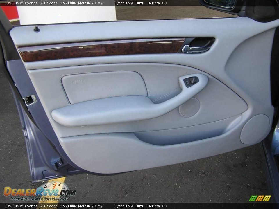 1999 BMW 3 Series 323i Sedan Steel Blue Metallic / Grey Photo #13