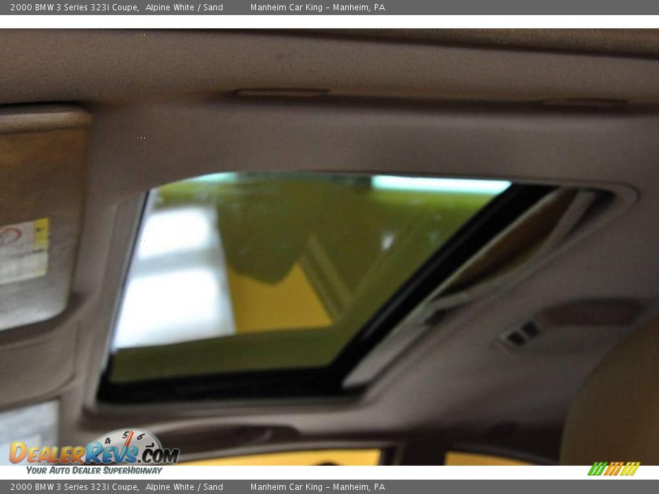 2000 BMW 3 Series 323i Coupe Alpine White / Sand Photo #10