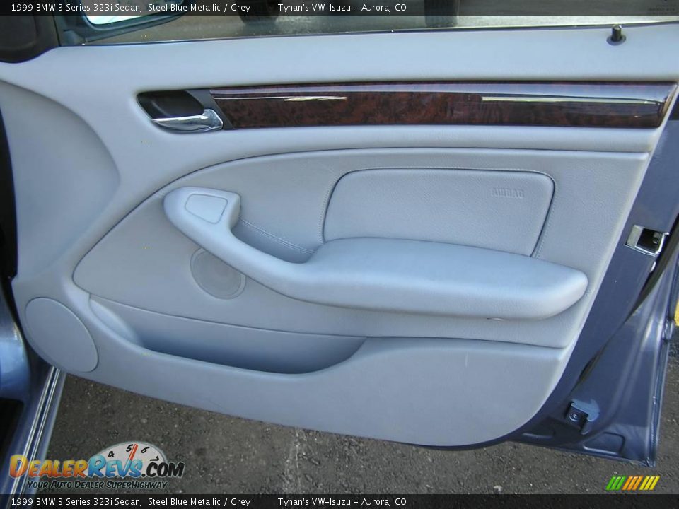 1999 BMW 3 Series 323i Sedan Steel Blue Metallic / Grey Photo #15