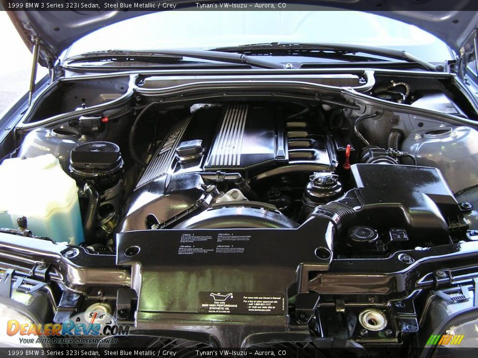 1999 BMW 3 Series 323i Sedan Steel Blue Metallic / Grey Photo #16