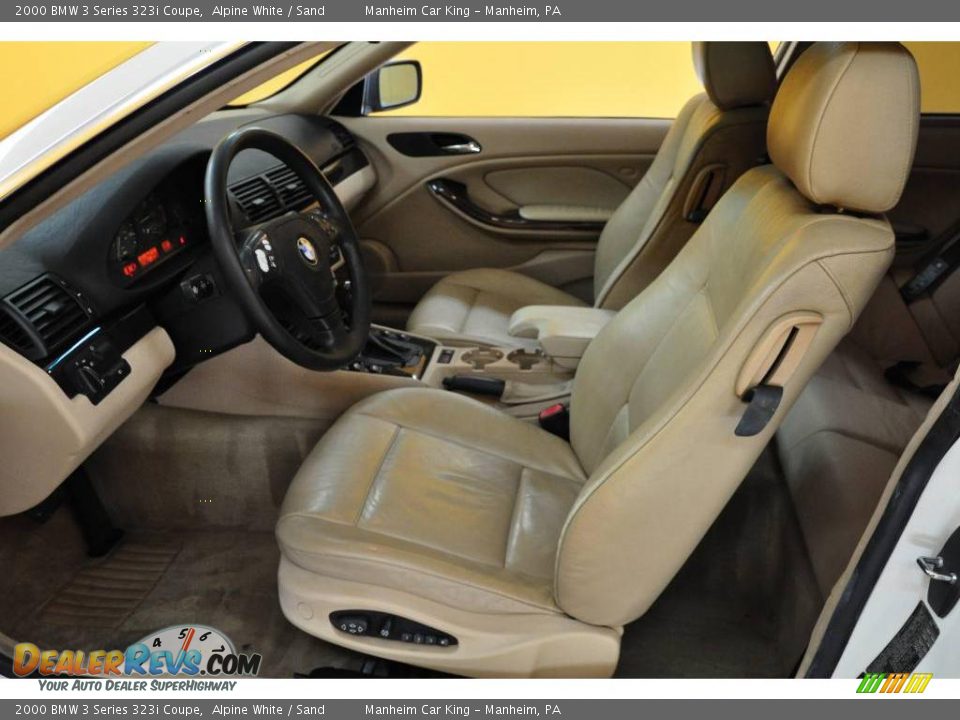 2000 BMW 3 Series 323i Coupe Alpine White / Sand Photo #11