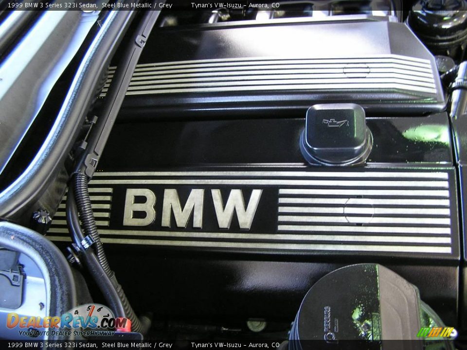 1999 BMW 3 Series 323i Sedan Steel Blue Metallic / Grey Photo #17