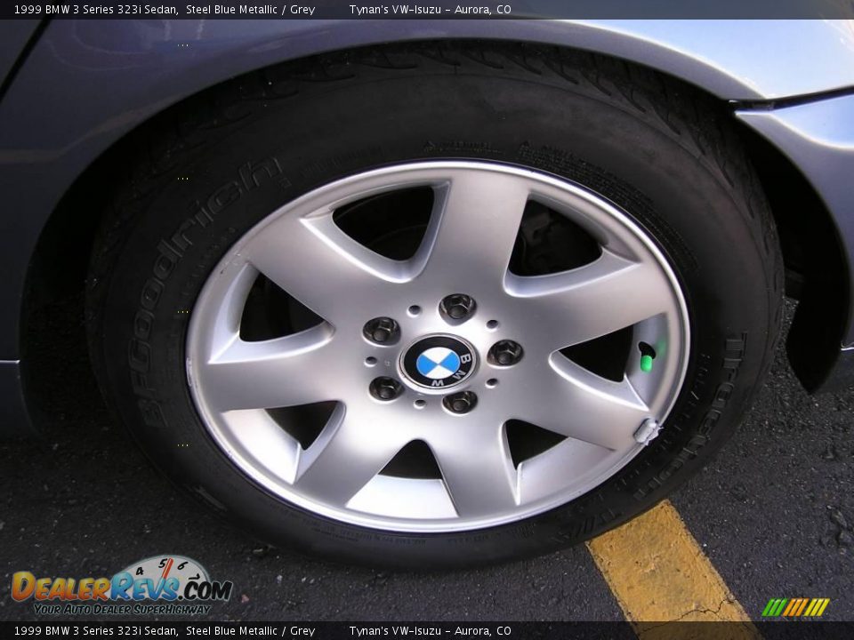 1999 BMW 3 Series 323i Sedan Steel Blue Metallic / Grey Photo #19