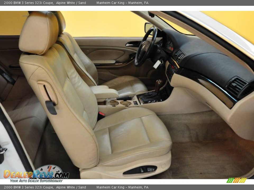 2000 BMW 3 Series 323i Coupe Alpine White / Sand Photo #15