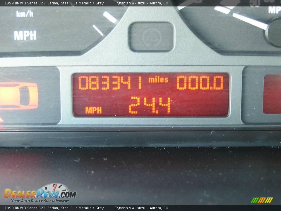 1999 BMW 3 Series 323i Sedan Steel Blue Metallic / Grey Photo #20