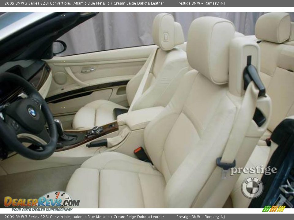 2009 BMW 3 Series 328i Convertible Atlantic Blue Metallic / Cream Beige Dakota Leather Photo #4