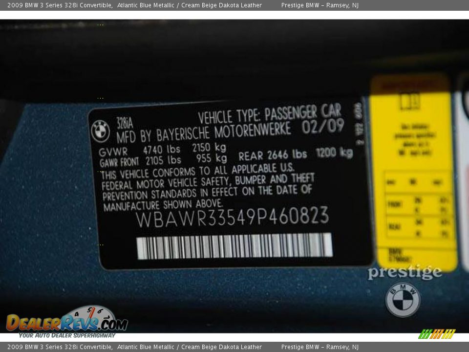 2009 BMW 3 Series 328i Convertible Atlantic Blue Metallic / Cream Beige Dakota Leather Photo #6