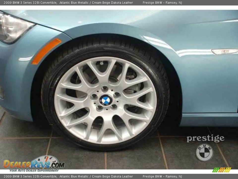 2009 BMW 3 Series 328i Convertible Atlantic Blue Metallic / Cream Beige Dakota Leather Photo #7