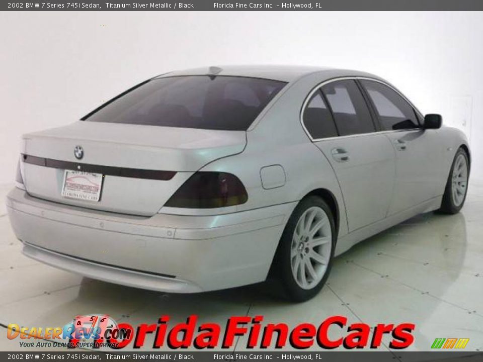 2002 BMW 7 Series 745i Sedan Titanium Silver Metallic / Black Photo #2