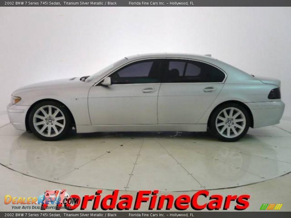 2002 BMW 7 Series 745i Sedan Titanium Silver Metallic / Black Photo #3