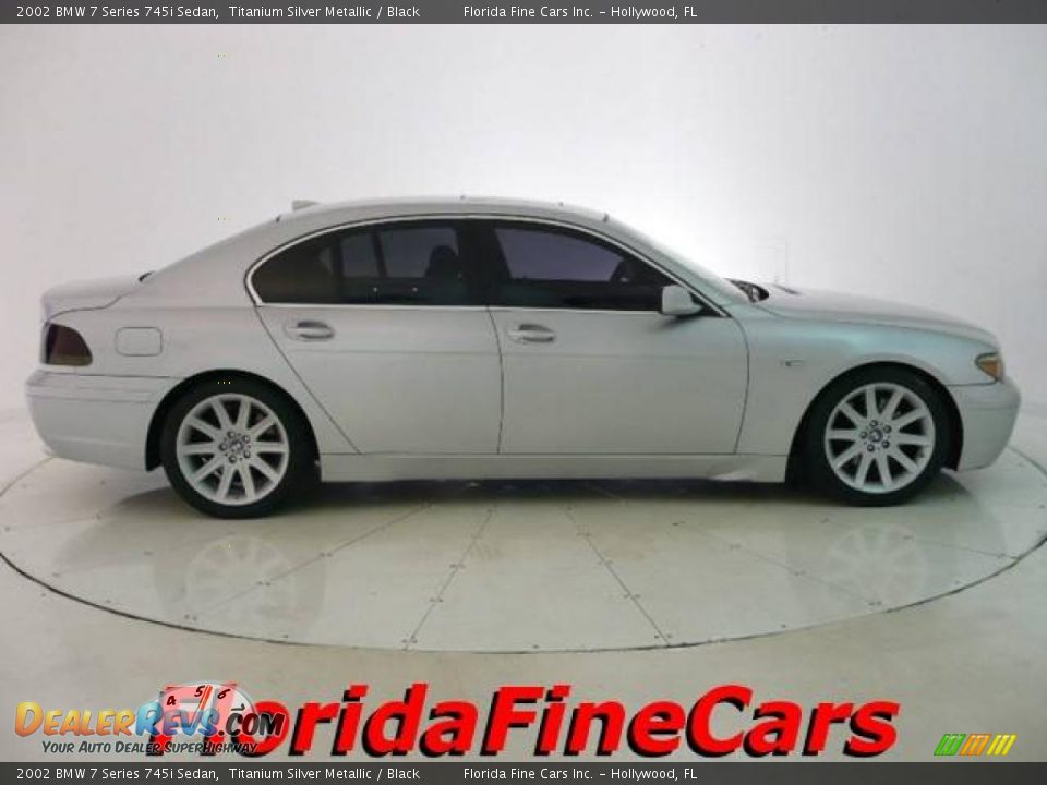 2002 BMW 7 Series 745i Sedan Titanium Silver Metallic / Black Photo #4