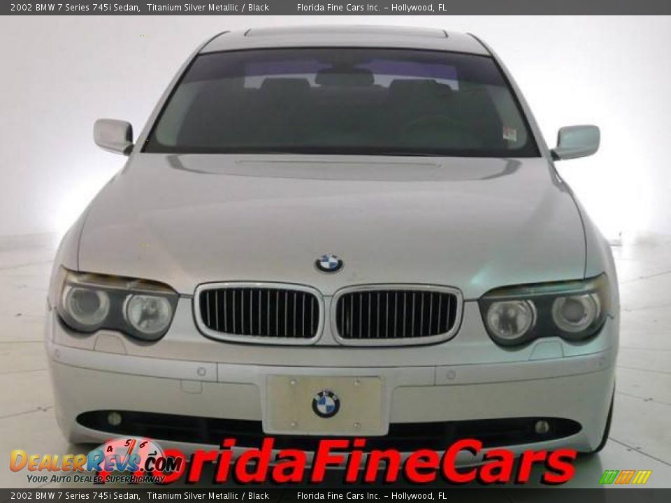 2002 BMW 7 Series 745i Sedan Titanium Silver Metallic / Black Photo #5