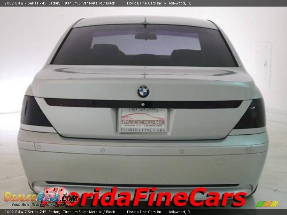 2002 BMW 7 Series 745i Sedan Titanium Silver Metallic / Black Photo #6