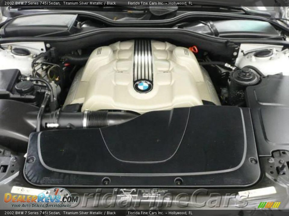2002 BMW 7 Series 745i Sedan Titanium Silver Metallic / Black Photo #9