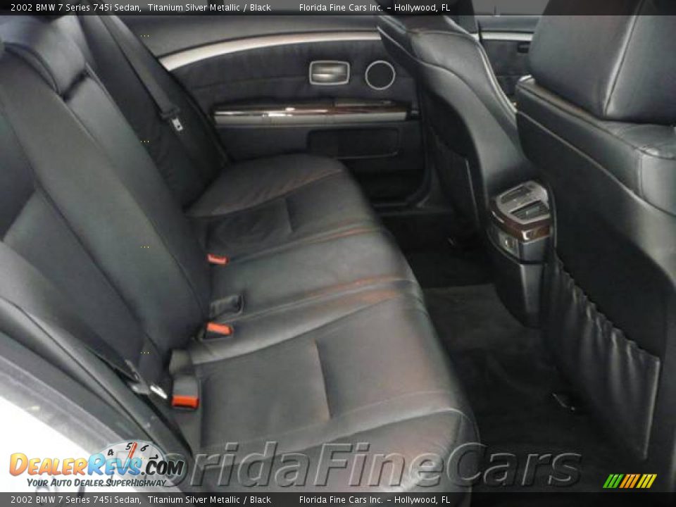 2002 BMW 7 Series 745i Sedan Titanium Silver Metallic / Black Photo #13
