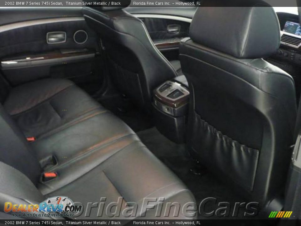 2002 BMW 7 Series 745i Sedan Titanium Silver Metallic / Black Photo #14