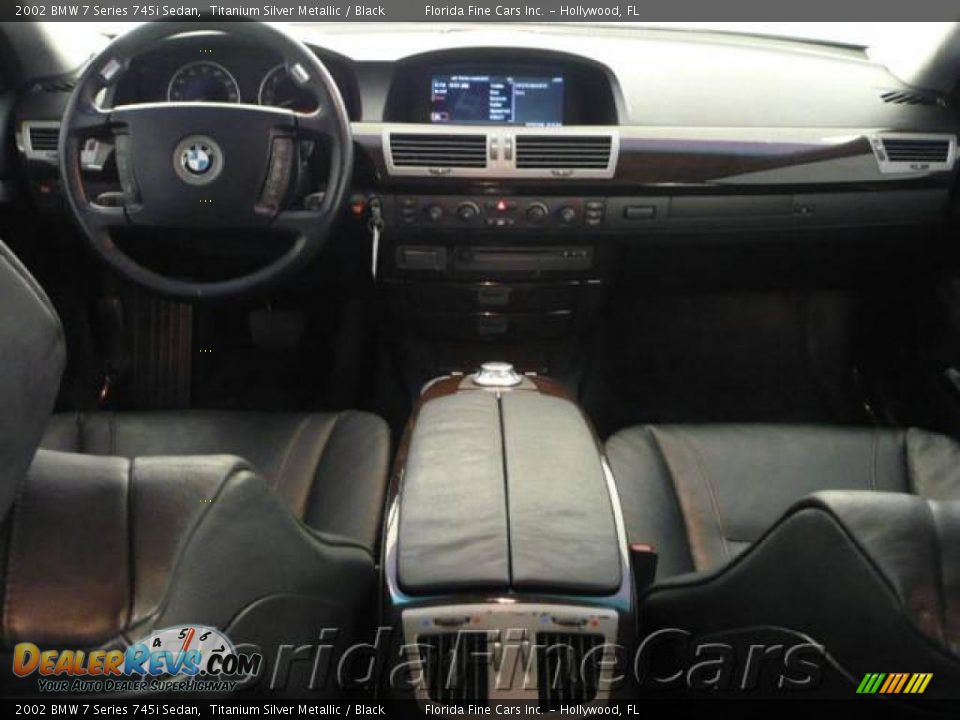 2002 BMW 7 Series 745i Sedan Titanium Silver Metallic / Black Photo #15