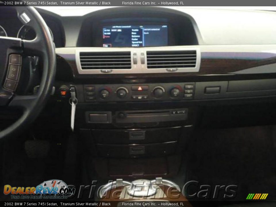 2002 BMW 7 Series 745i Sedan Titanium Silver Metallic / Black Photo #17