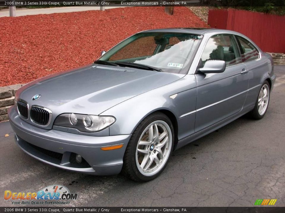 2006 BMW 3 Series 330i Coupe Quartz Blue Metallic / Grey Photo #1