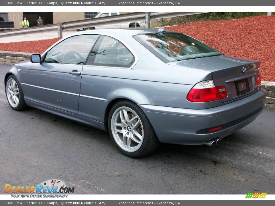 2006 BMW 3 Series 330i Coupe Quartz Blue Metallic / Grey Photo #3