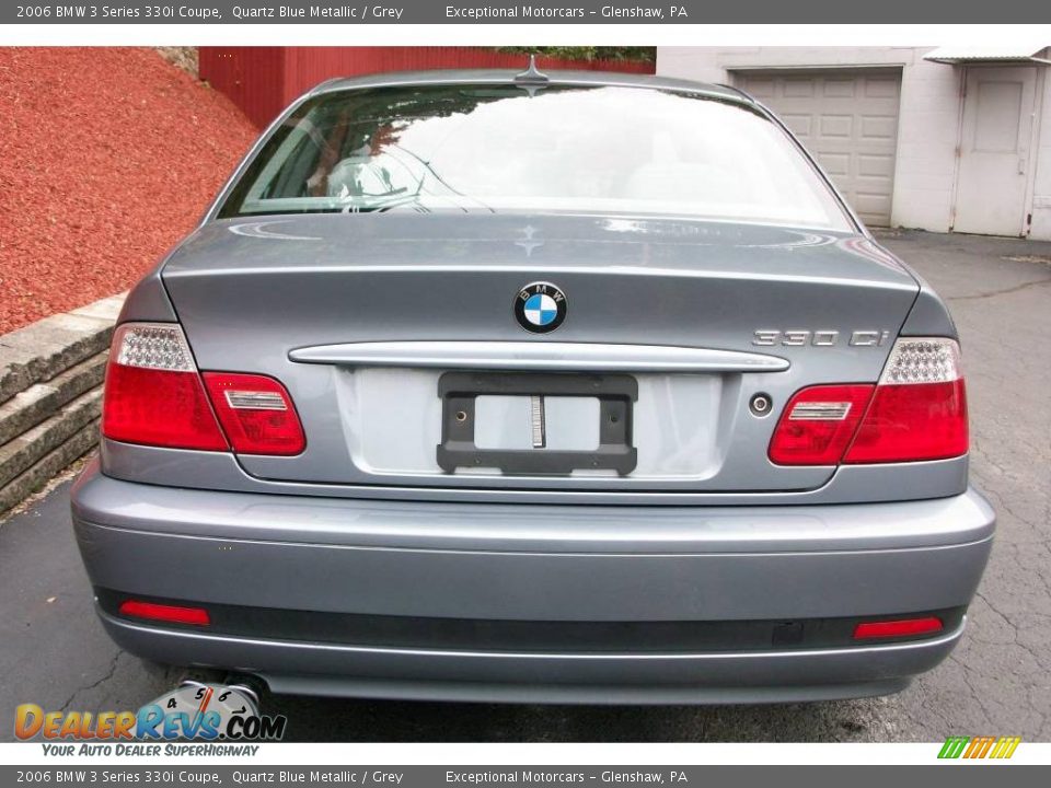 2006 BMW 3 Series 330i Coupe Quartz Blue Metallic / Grey Photo #4