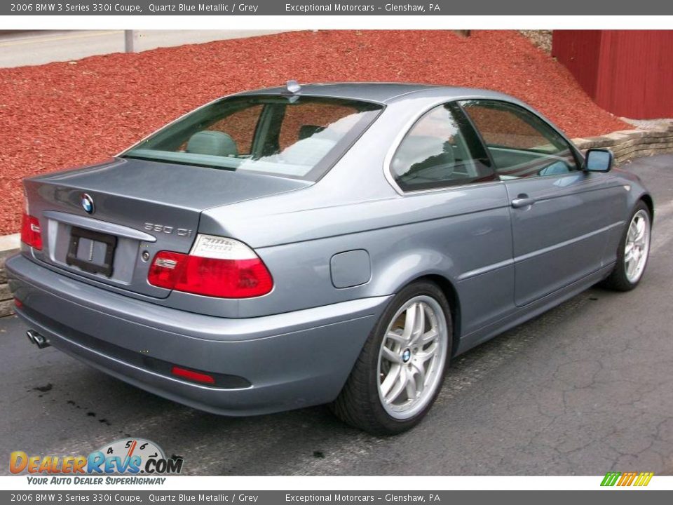 2006 BMW 3 Series 330i Coupe Quartz Blue Metallic / Grey Photo #5