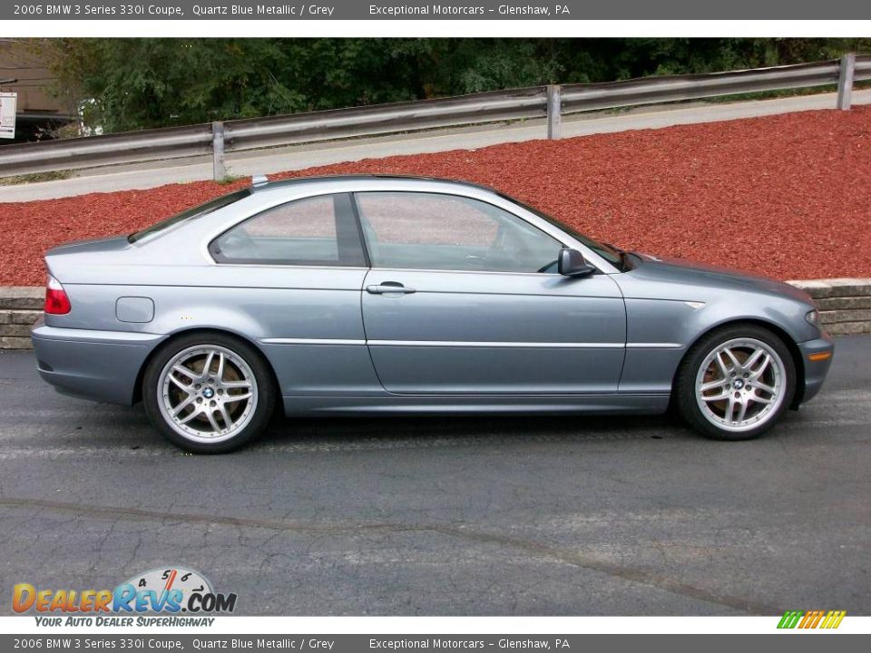 2006 BMW 3 Series 330i Coupe Quartz Blue Metallic / Grey Photo #6
