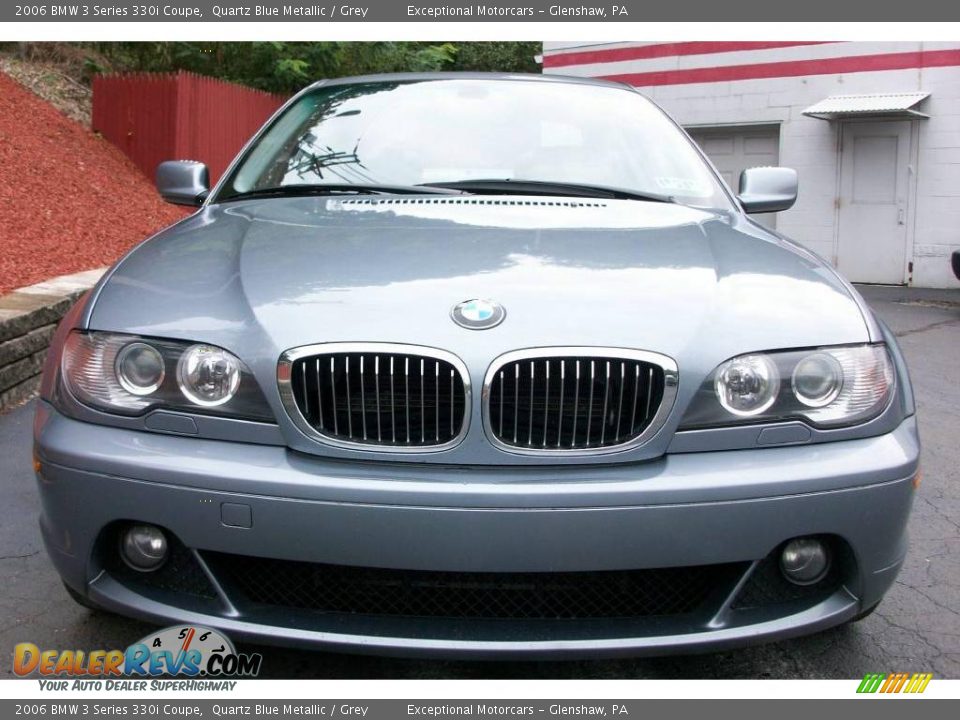 2006 BMW 3 Series 330i Coupe Quartz Blue Metallic / Grey Photo #8