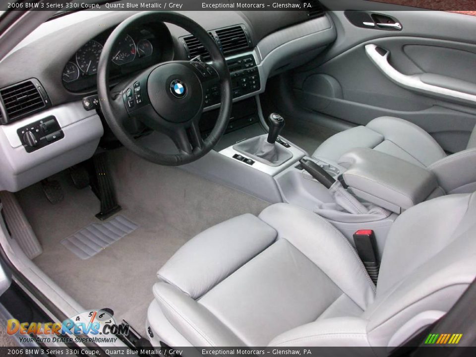 2006 BMW 3 Series 330i Coupe Quartz Blue Metallic / Grey Photo #10