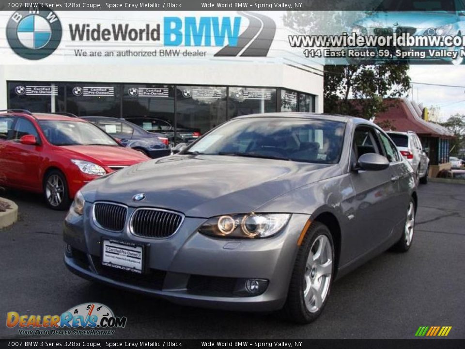 2007 BMW 3 Series 328xi Coupe Space Gray Metallic / Black Photo #1