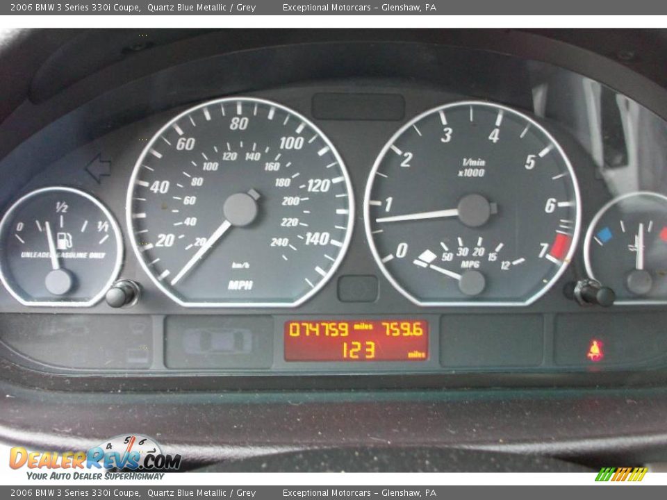 2006 BMW 3 Series 330i Coupe Quartz Blue Metallic / Grey Photo #13