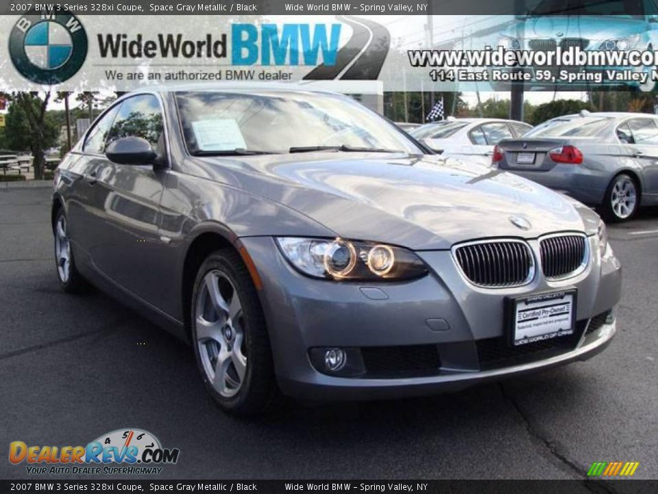 2007 BMW 3 Series 328xi Coupe Space Gray Metallic / Black Photo #3