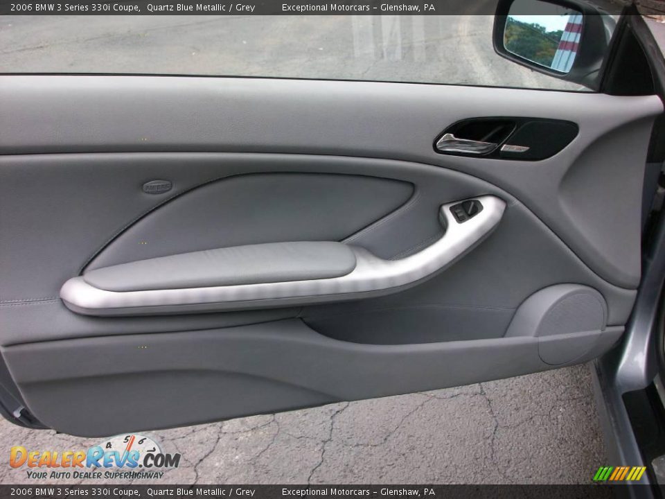 2006 BMW 3 Series 330i Coupe Quartz Blue Metallic / Grey Photo #16