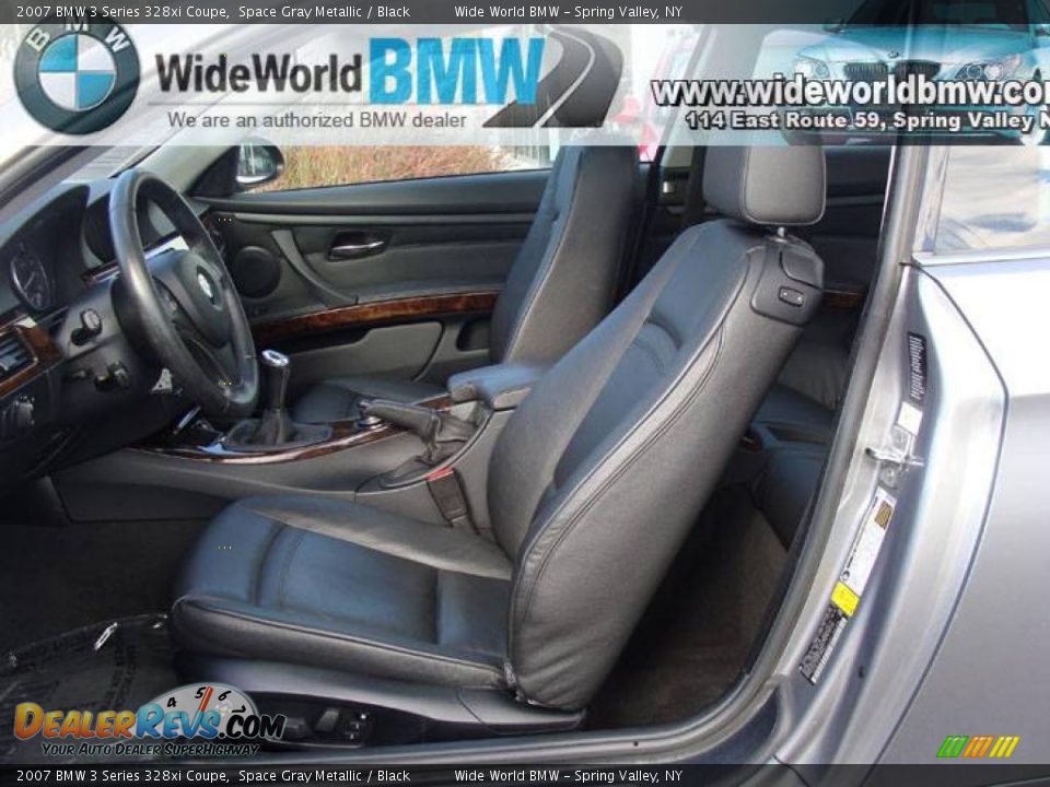 2007 BMW 3 Series 328xi Coupe Space Gray Metallic / Black Photo #7