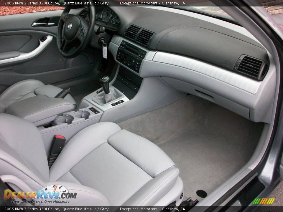 2006 BMW 3 Series 330i Coupe Quartz Blue Metallic / Grey Photo #18