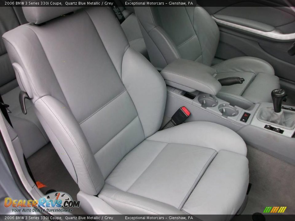 2006 BMW 3 Series 330i Coupe Quartz Blue Metallic / Grey Photo #19