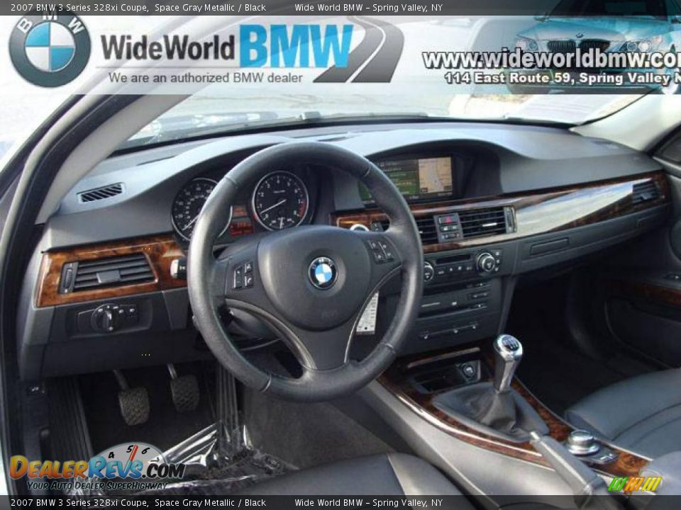 2007 BMW 3 Series 328xi Coupe Space Gray Metallic / Black Photo #11