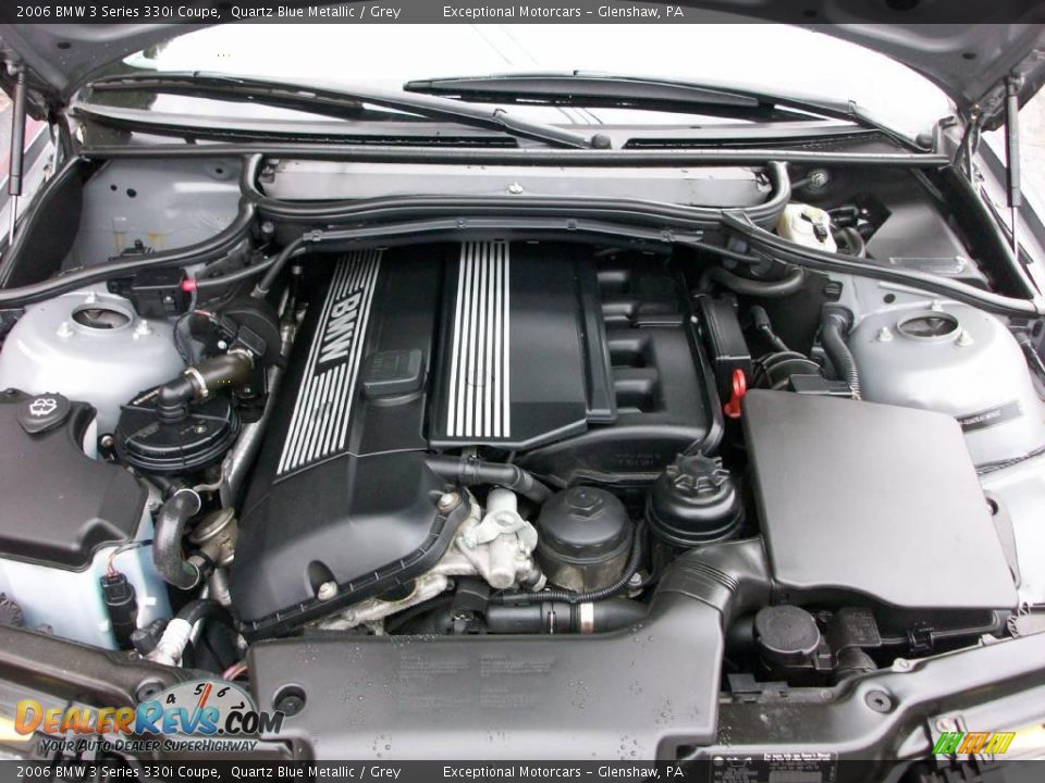 2006 BMW 3 Series 330i Coupe Quartz Blue Metallic / Grey Photo #24