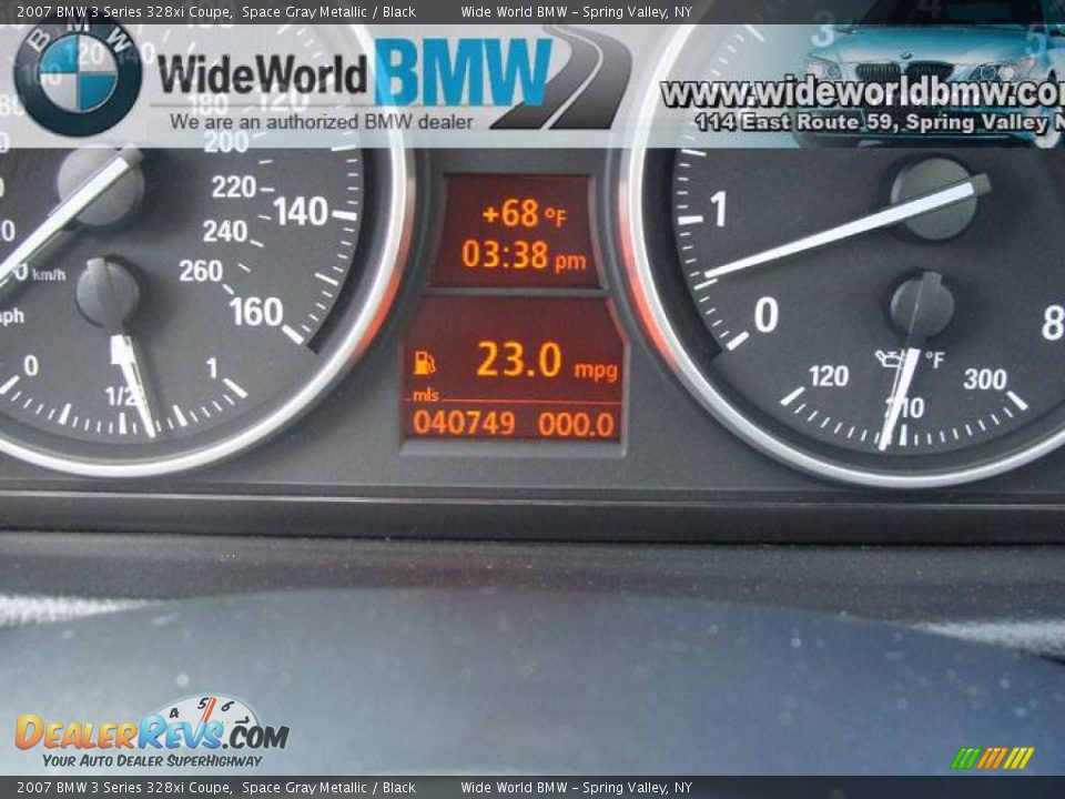 2007 BMW 3 Series 328xi Coupe Space Gray Metallic / Black Photo #14