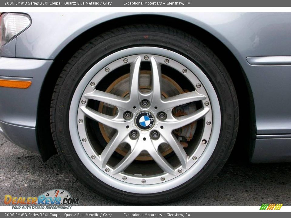 2006 BMW 3 Series 330i Coupe Quartz Blue Metallic / Grey Photo #25