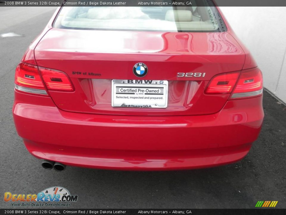2008 BMW 3 Series 328i Coupe Crimson Red / Beige Dakota Leather Photo #4