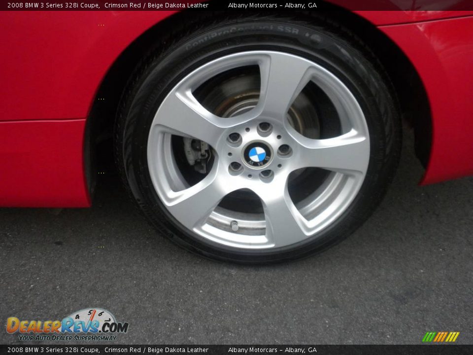 2008 BMW 3 Series 328i Coupe Crimson Red / Beige Dakota Leather Photo #5
