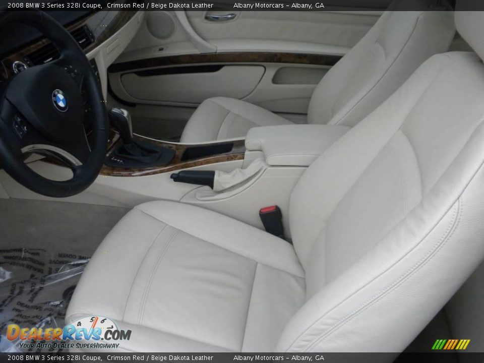 2008 BMW 3 Series 328i Coupe Crimson Red / Beige Dakota Leather Photo #6