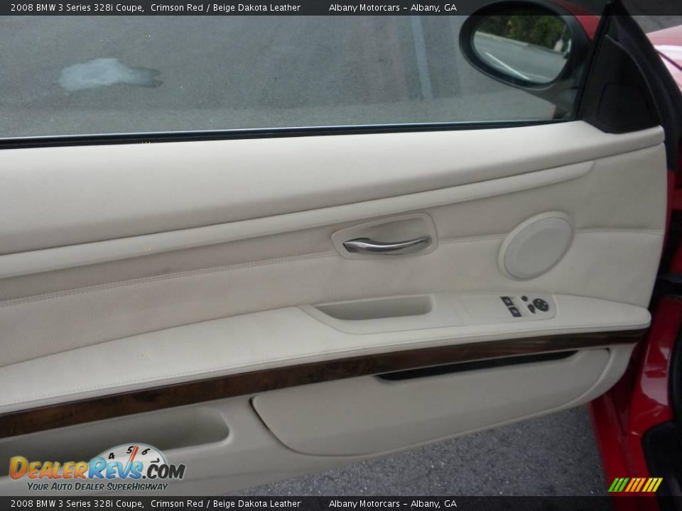 2008 BMW 3 Series 328i Coupe Crimson Red / Beige Dakota Leather Photo #7