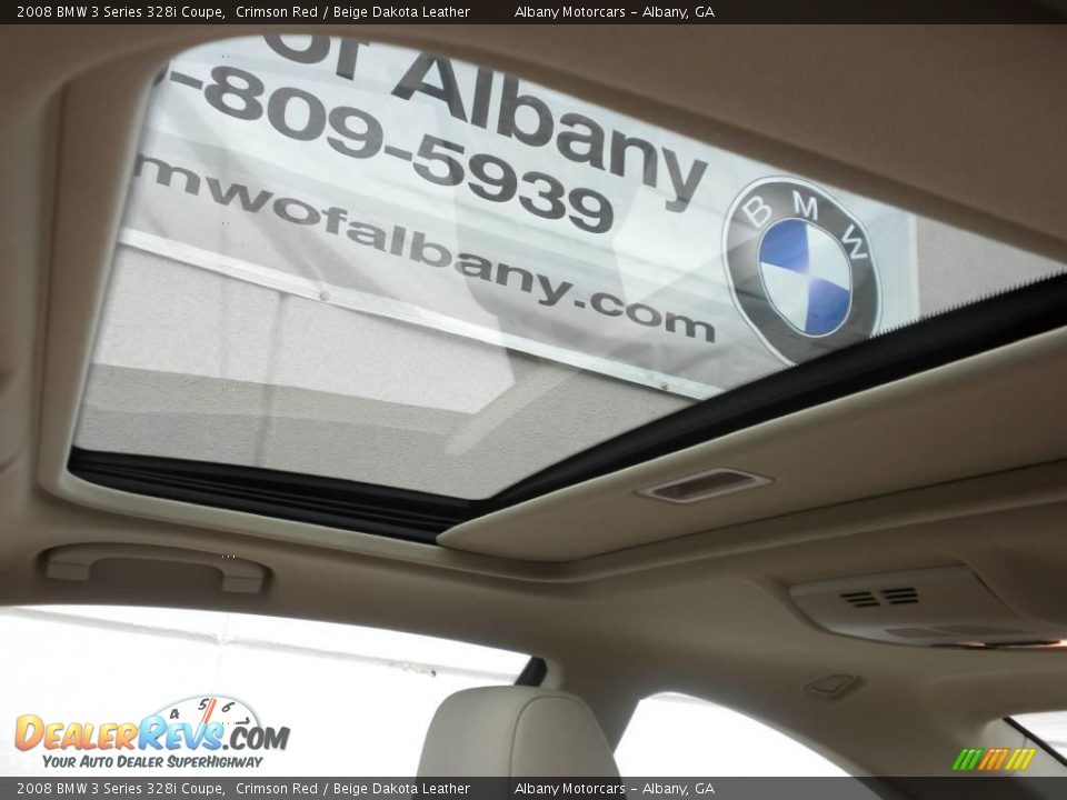 2008 BMW 3 Series 328i Coupe Crimson Red / Beige Dakota Leather Photo #8
