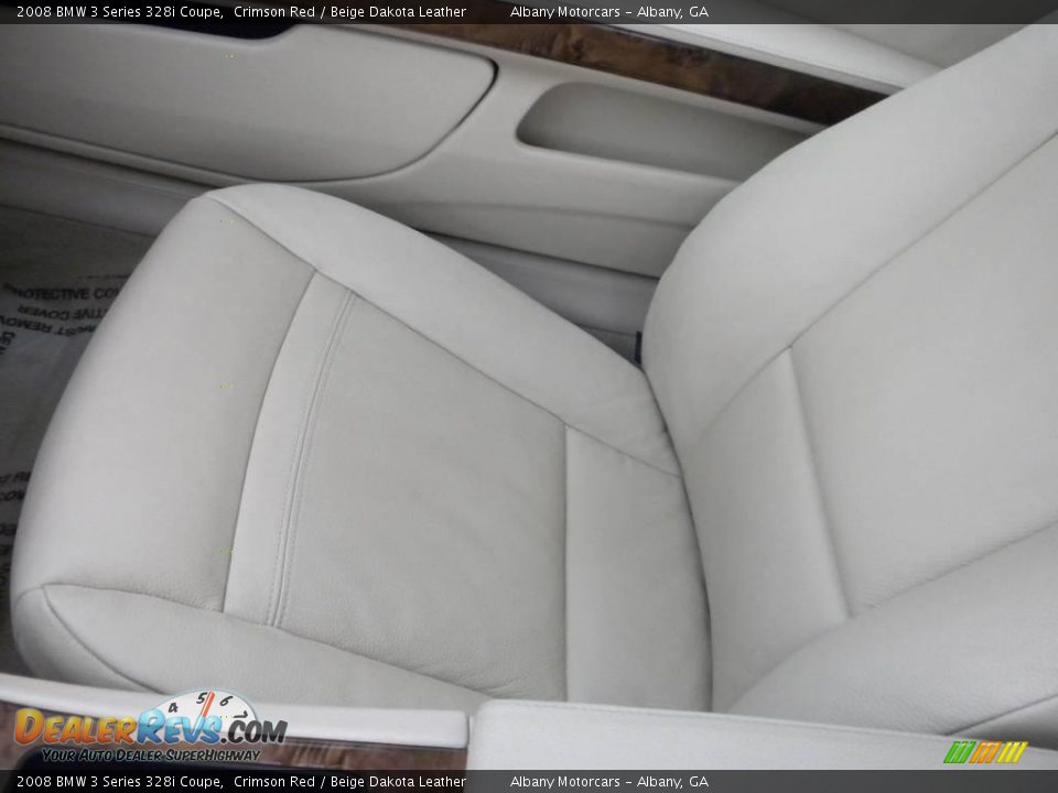 2008 BMW 3 Series 328i Coupe Crimson Red / Beige Dakota Leather Photo #10