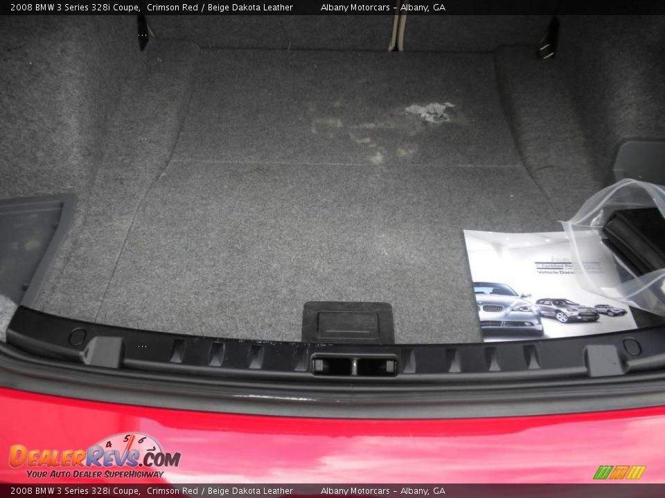 2008 BMW 3 Series 328i Coupe Crimson Red / Beige Dakota Leather Photo #20