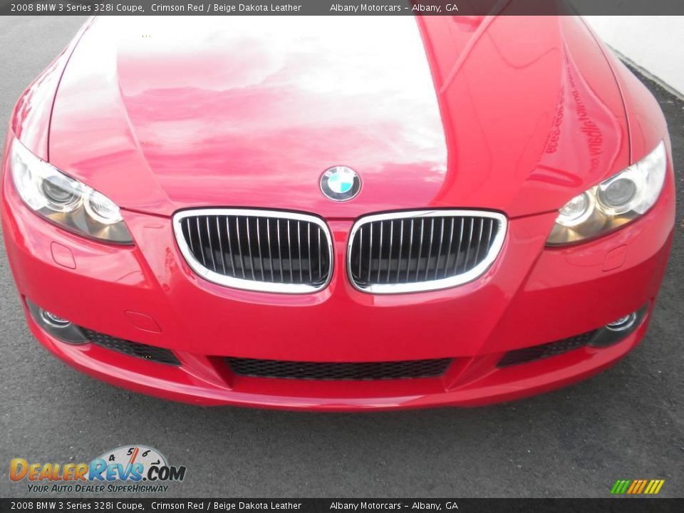2008 BMW 3 Series 328i Coupe Crimson Red / Beige Dakota Leather Photo #24